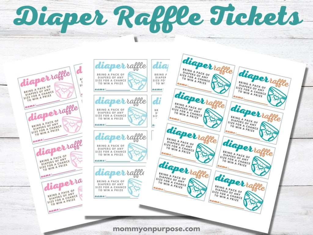 How To Do A Diaper Raffle (With Free Printable Diaper Raffle Tickets) within Free Printable Diaper Raffle Tickets