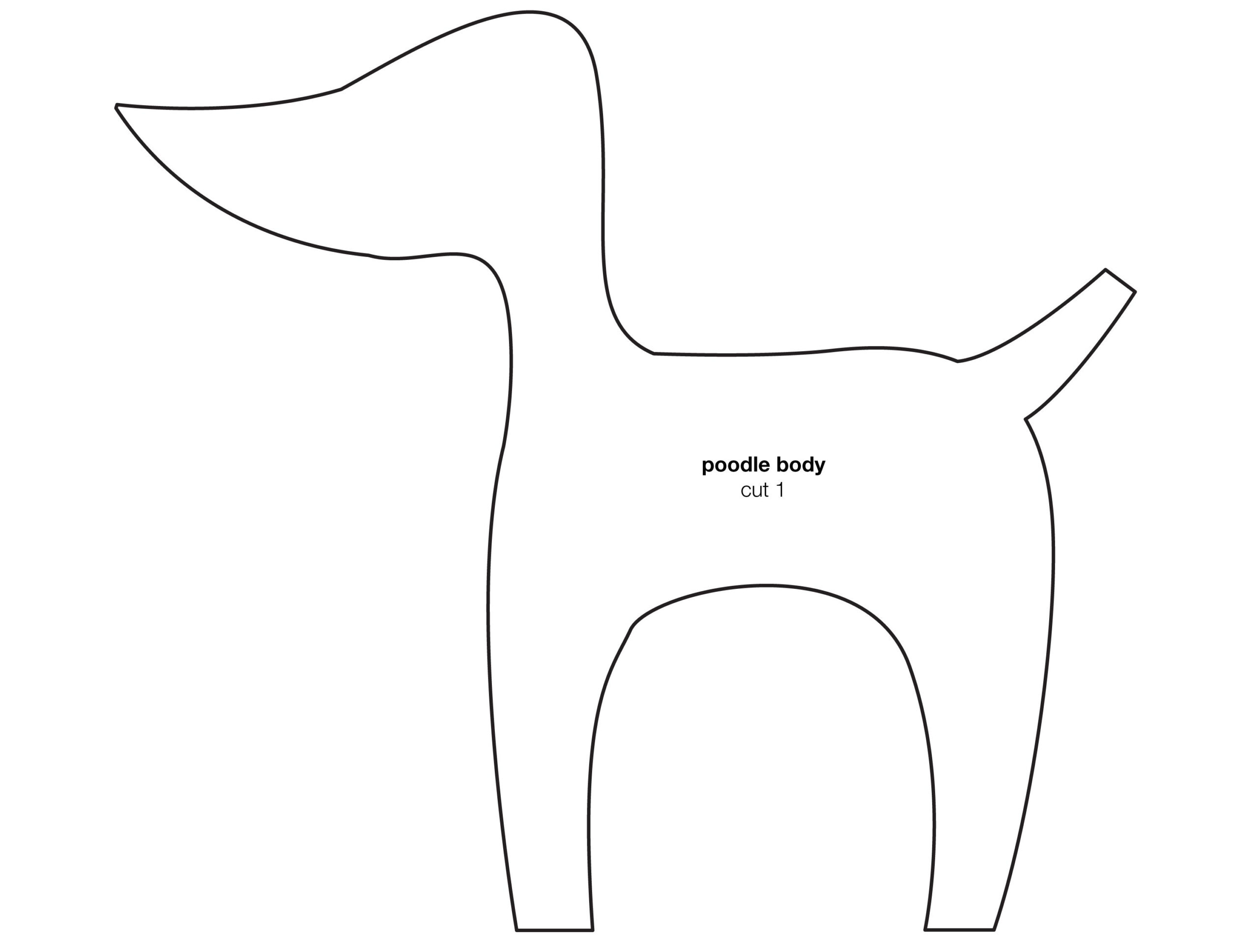 How To Make An Easy-Sew Poodle Skirt pertaining to Free Printable Poodle Template