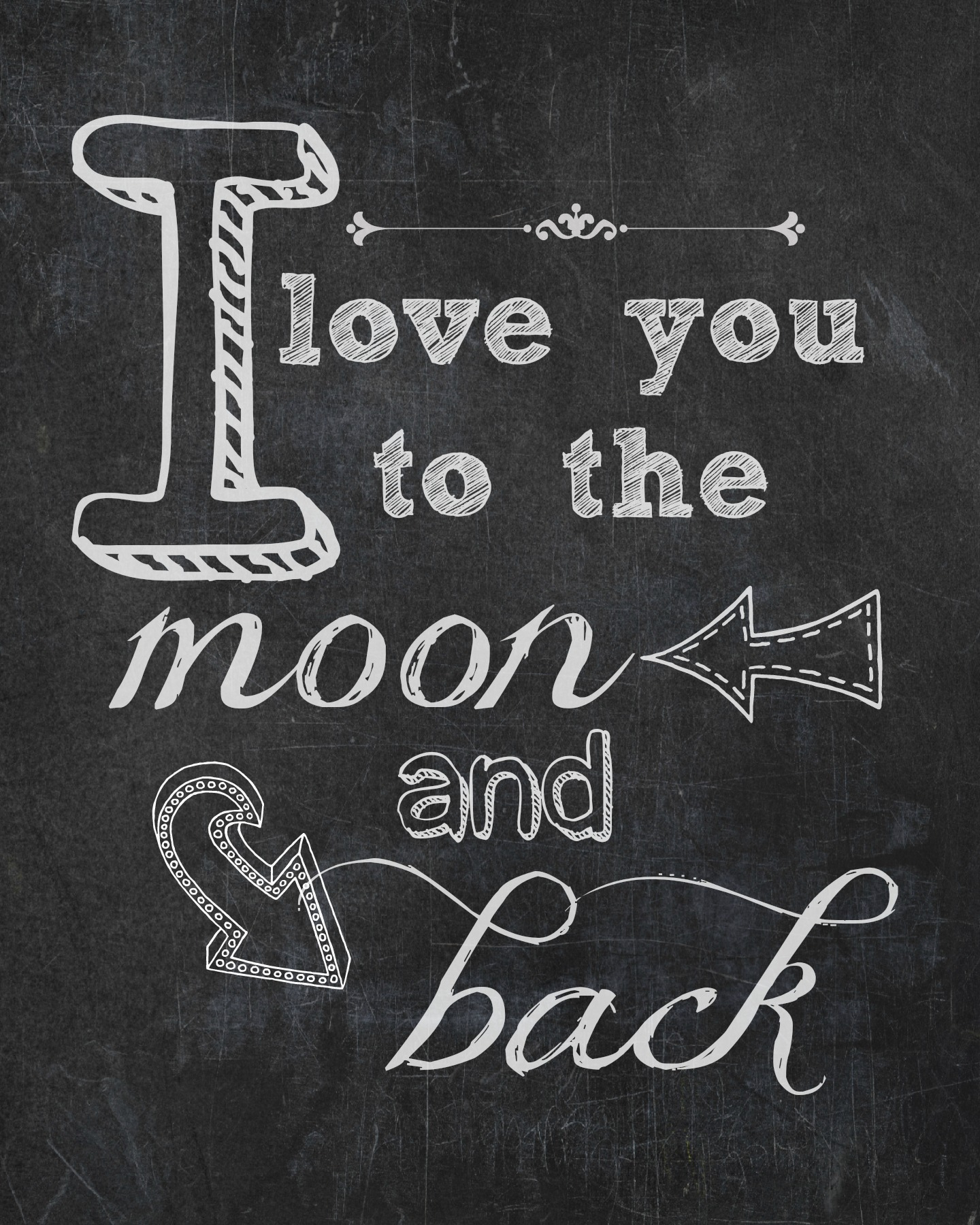 I Love You To The Moon &amp;amp; Back {Free Printable} | Endlessly Inspired inside Free Printable Love You To The Moon And Back