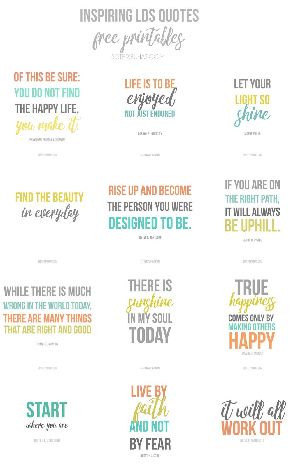 Inspirational Quotes Free Printables in Free Printable Quotes and Sayings