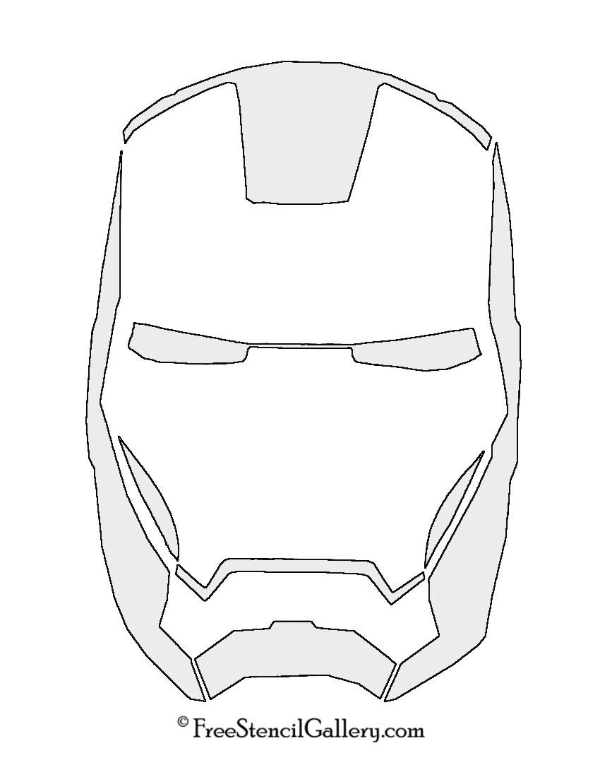 Iron Man Mask Stencil | Free Stencil Gallery | Iron Man Mask, Iron with Free Printable Ironman Mask