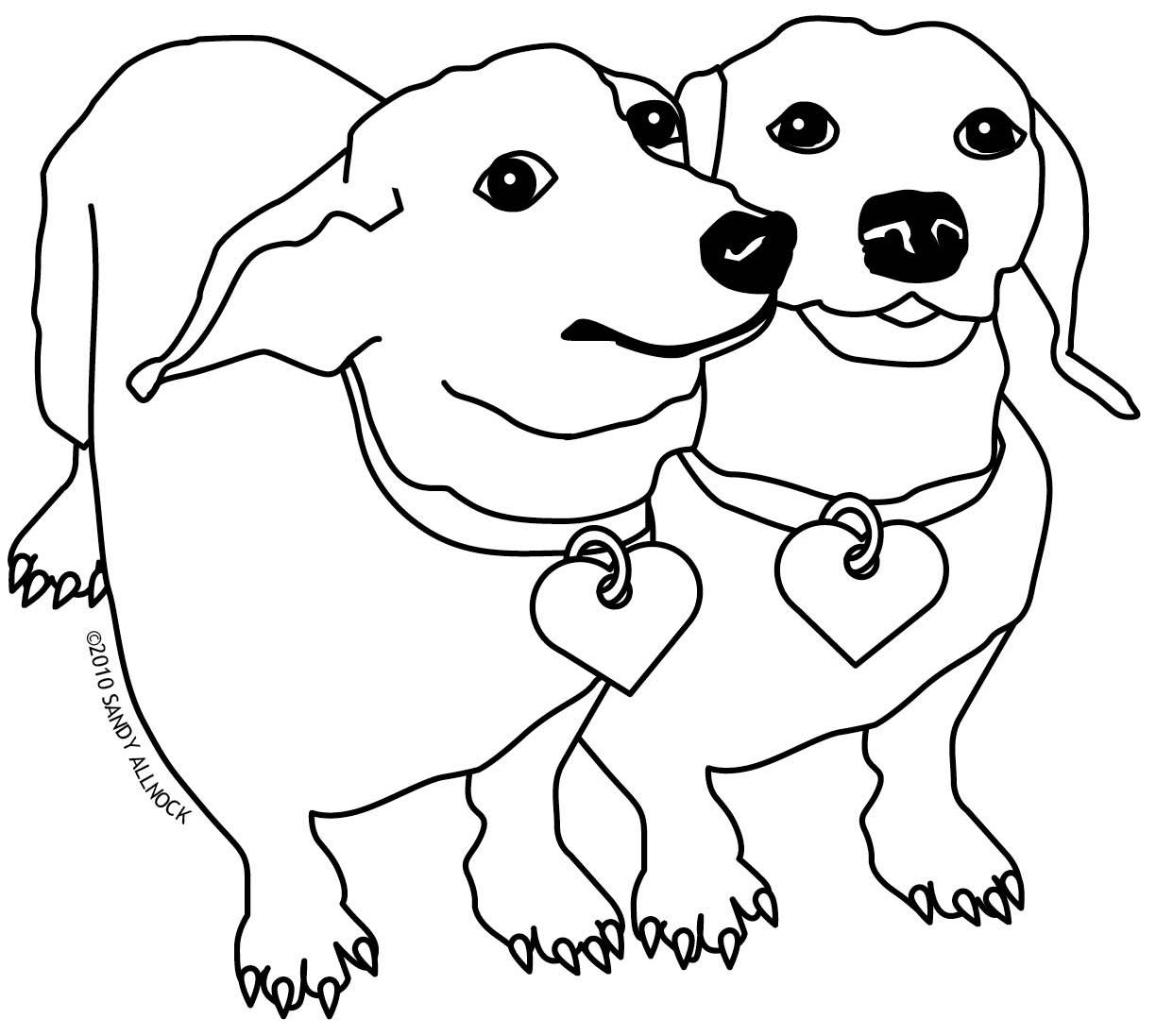 It&amp;#039;S A Colourful World: Long Wait For Lil Pups | Dog Coloring Page in Free Printable Dachshund Coloring Pages