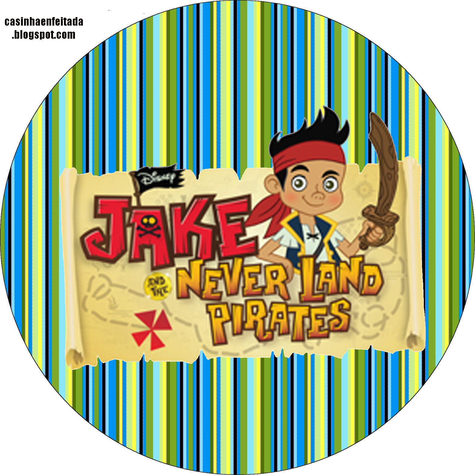 Jake And The Neverland Pirates Free Printable Mini Kit. - Oh My with Free Printable Jake And The Neverland Pirates Cupcake Toppers