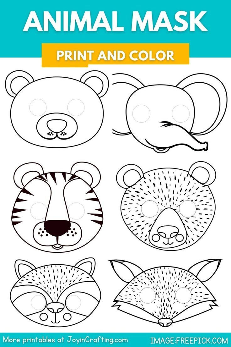 Jungle Animal Mask Printable Coloring Page | Animal Masks, Animal regarding Animal Face Masks Printable Free