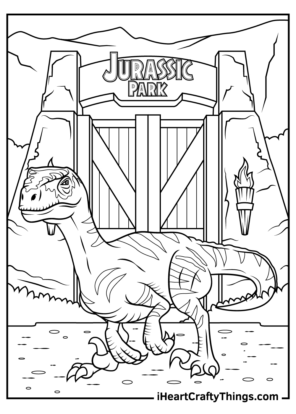 Jurassic Park Coloring Pages (100% Free Printables) in Jurassic World Free Printables