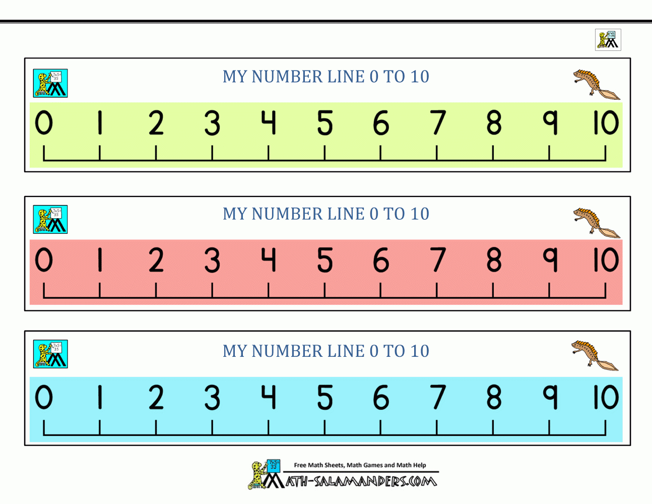 Kindergarten Math Printables with regard to Free Printable Number Line for Kids