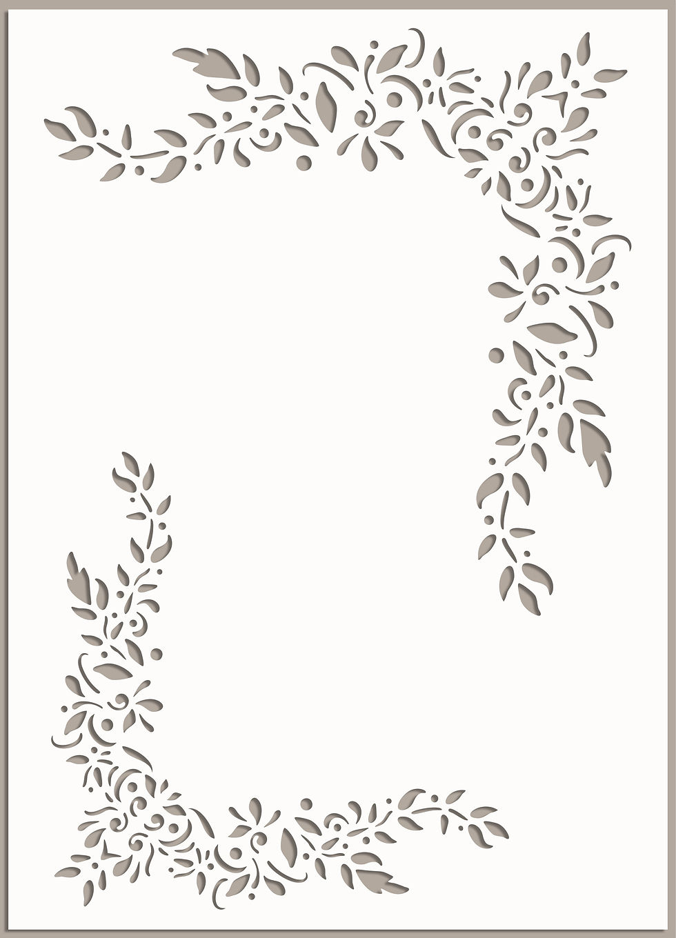 Lace Floral Pattern Stencil Border La3 | Stencils Online Edls inside Free Printable Lace Stencil