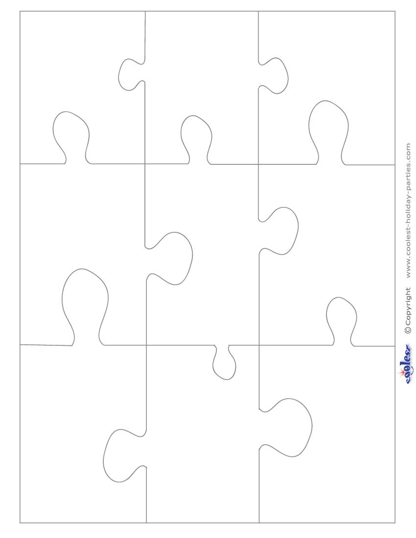 Large Blank Printable Puzzle Pieces in Free Printable Blank Puzzle Pieces