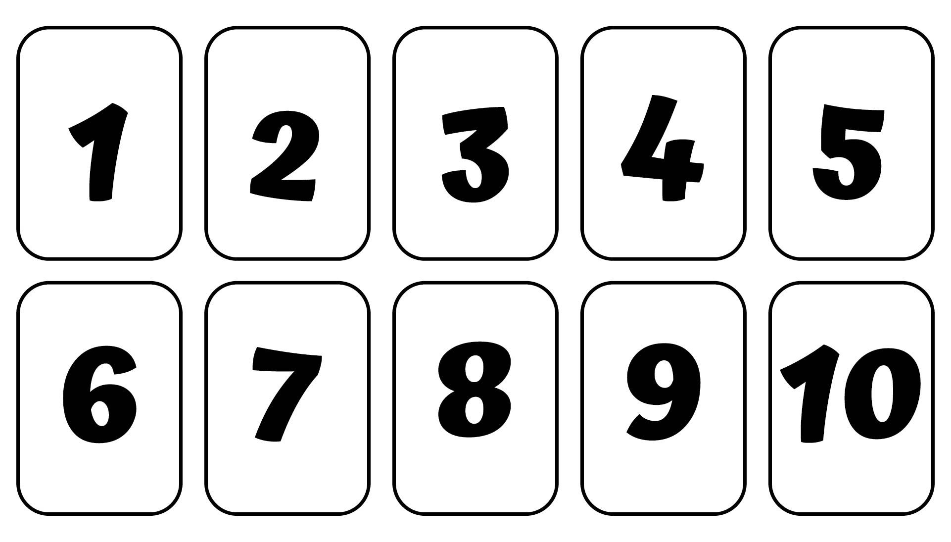 Large Printable Numbers 1-10 with regard to Free Printable Numbers 1-10