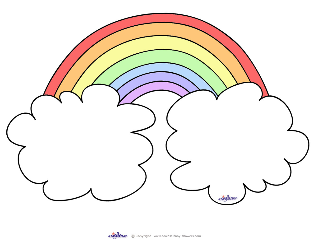 Large Printable Rainbow - Coolest Free Printables inside Free Rainbow Printables