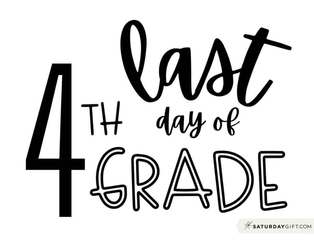 Last Day Of School Sign Printable - Cute &amp;amp; Free Printable Designs intended for Free Last Day Of School Printables