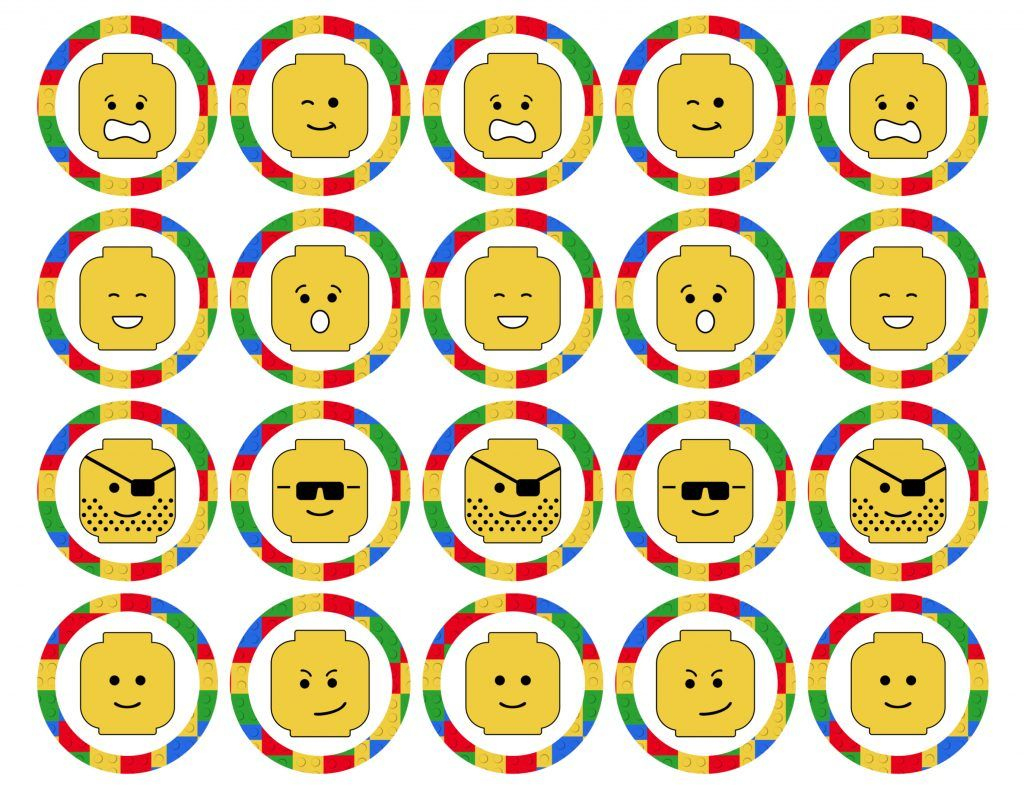 Lego Cupcake Toppers Printable - Paper Trail Design | Lego throughout Free Printable Lego Cupcake Toppers