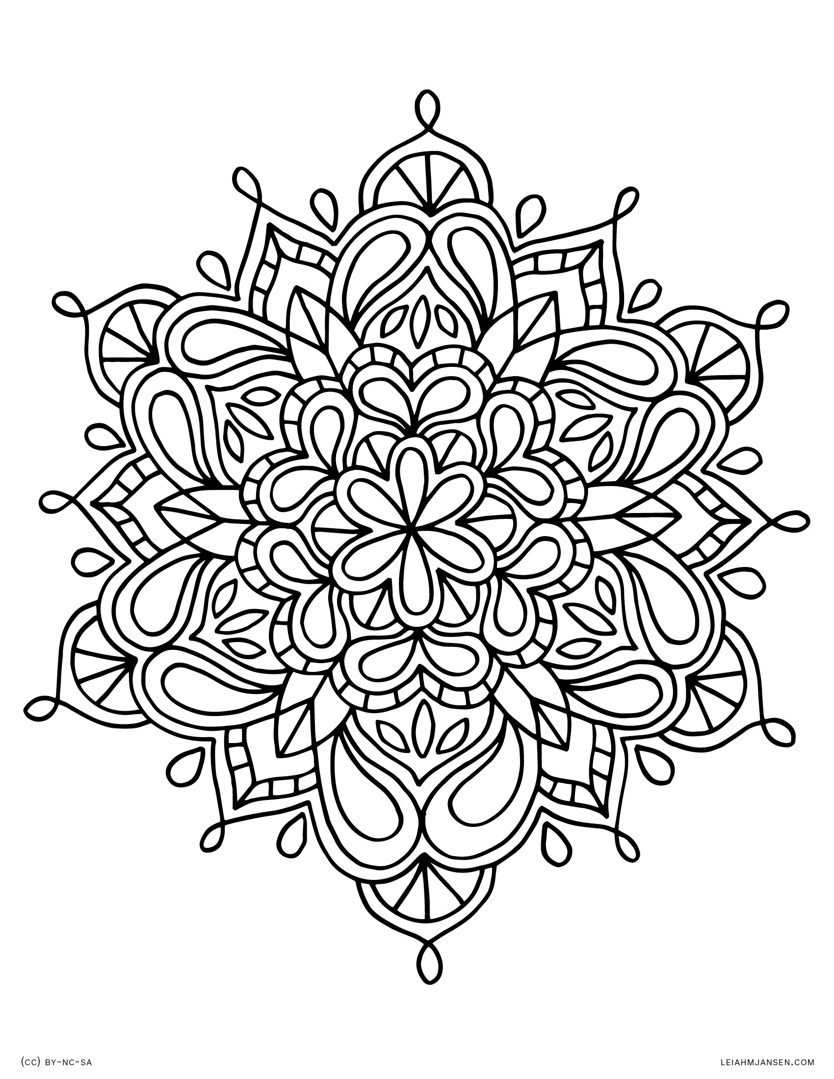 Leiah M Jansen for Free Printable Mandala Coloring Pages for Adults