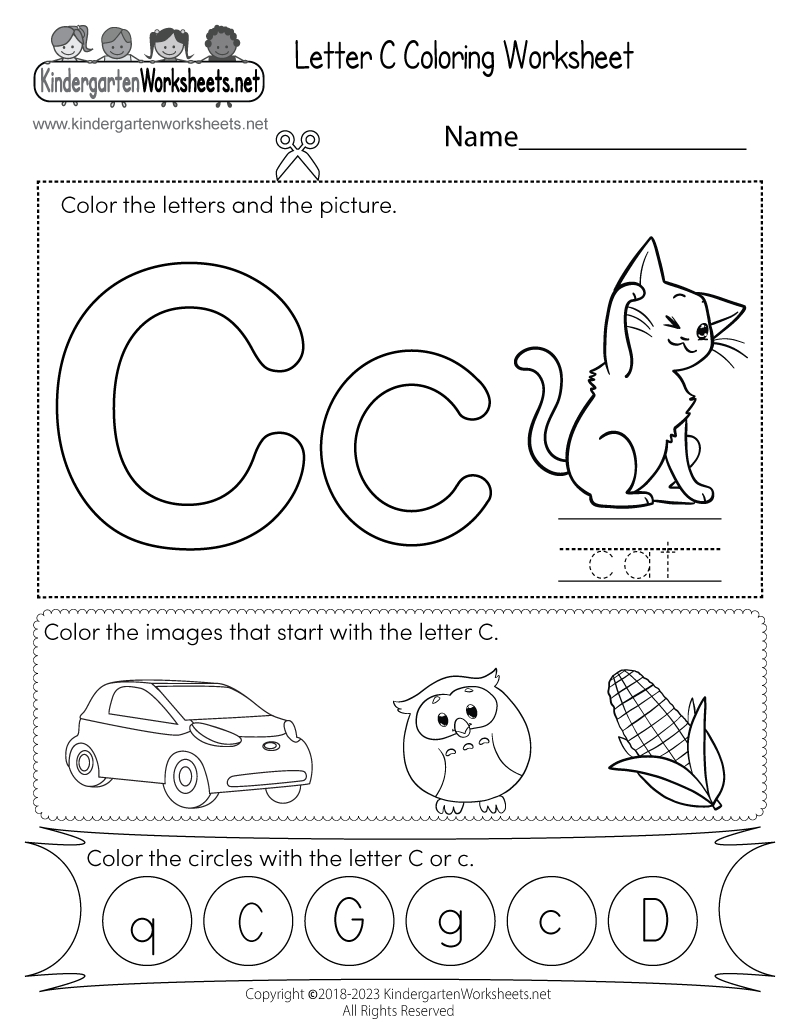 Letter C Coloring Worksheet - Free Printable, Digital, &amp;amp; Pdf inside Free Printable Letter C Worksheets