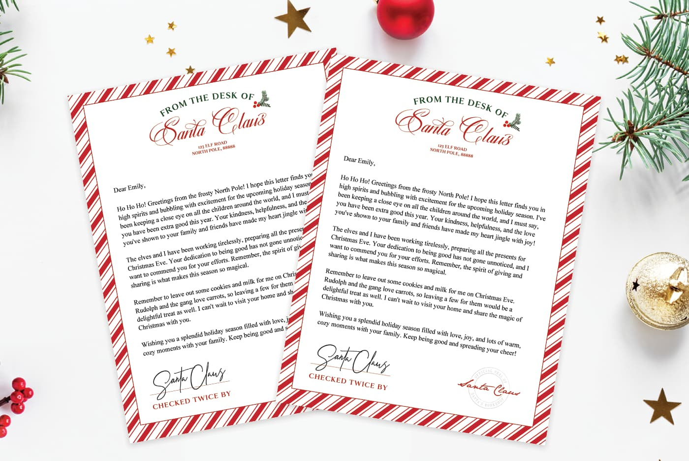 Letter From Santa Template - Free Printable! - Favorite Printables for Free Printable Santa Reply Letter Template