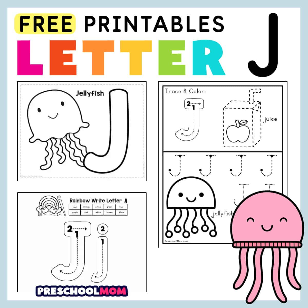 Letter J Preschool Printables - Preschool Mom in Free Printable Letter J