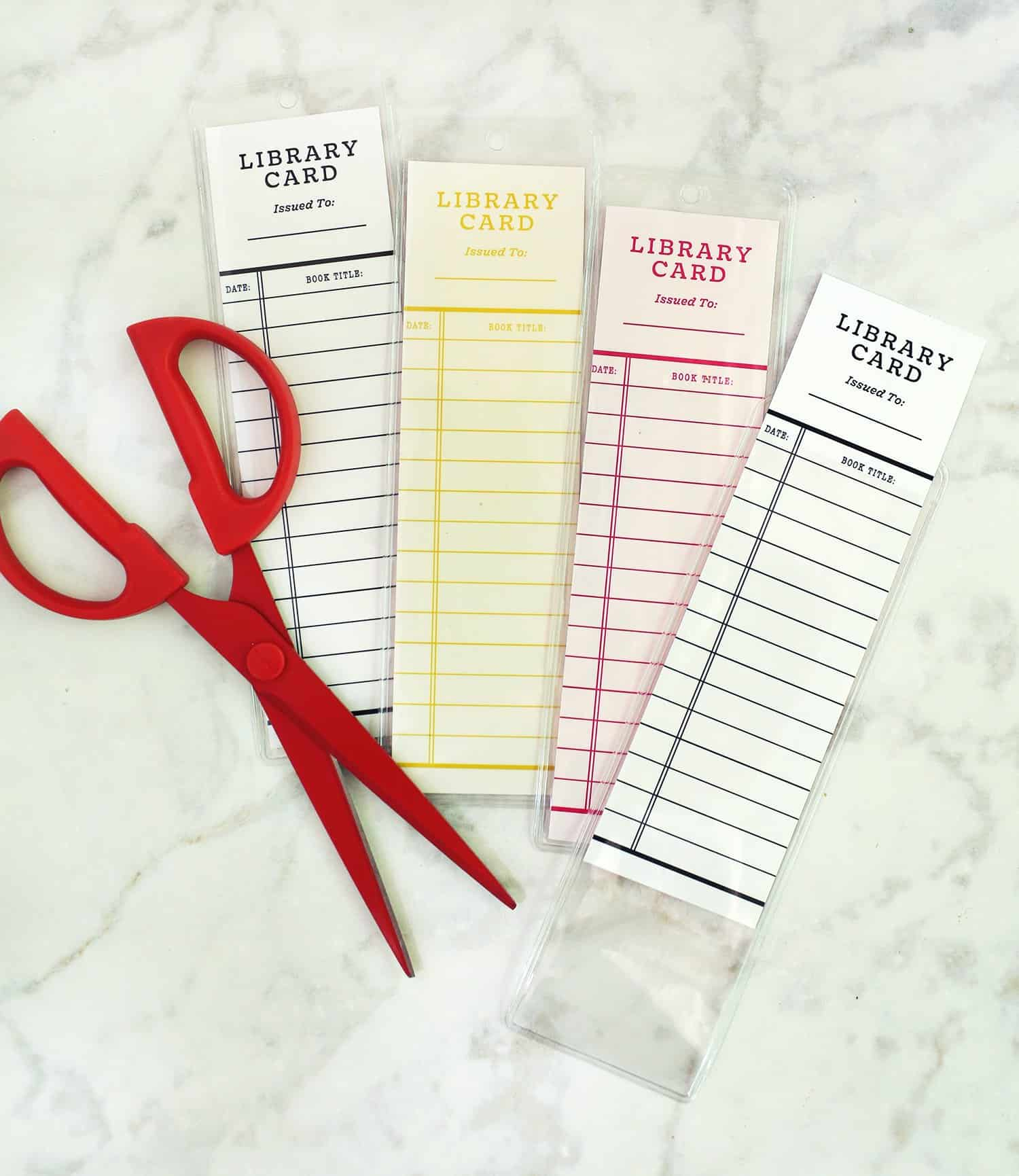 Library Card Bookmark (Free Printables) - A Beautiful Mess throughout Free Printable Bookmarks for Libraries