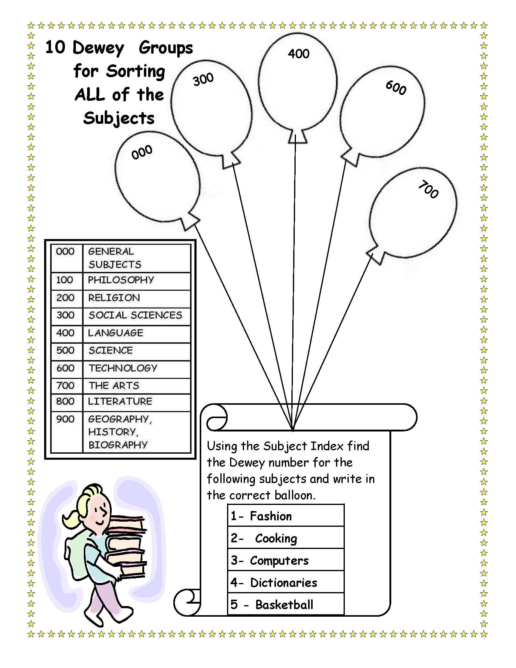 Library Skills Worksheet. Rework A Bit For Younger Grades in Free Printable Library Skills Worksheets