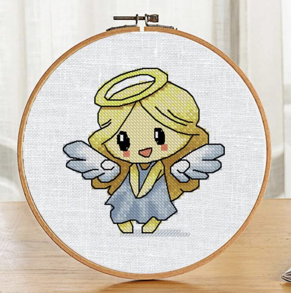 Little Angel” - Absolutely Free Cross Stitch Pattern Pdf inside Free Printable Cross Stitch Patterns Angels