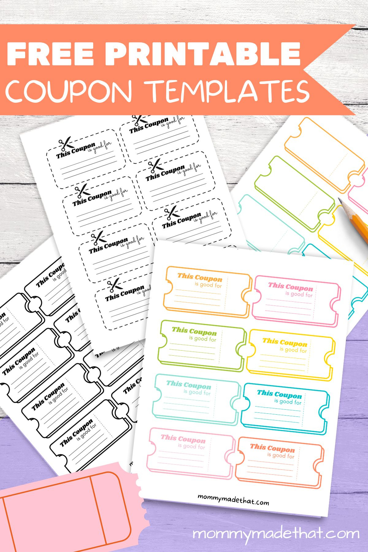 Lots Of Blank Coupon Templates (Free Printables!) with Free Printable Payment Coupon Book