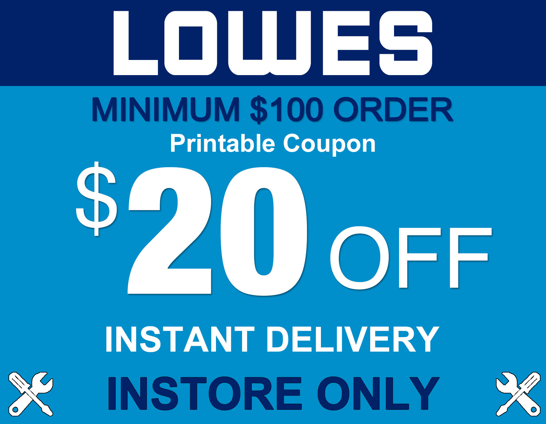 Lowes 20 Off 100 Instore Only Printable Coupon Expires 03/15/24 - Etsy for Lowes 20 Printable Coupon Free