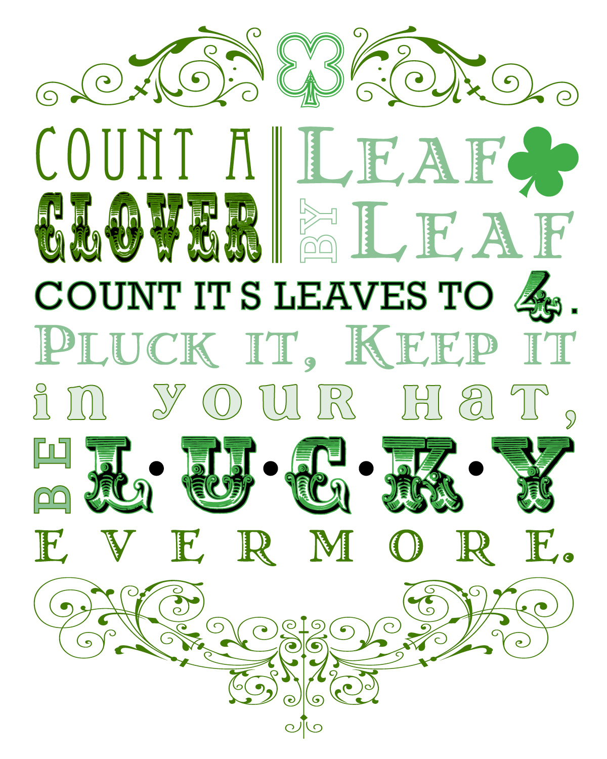 Lucky Art [Free Printable] - Sweet Anne Designs intended for Free St Patrick&amp;#039;S Day Subway Art Printables