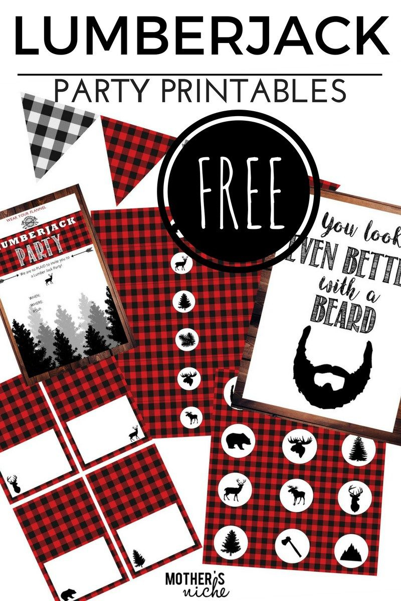 Lumber Jack Party- With All The Free Party Printables You Need throughout Lumberjack Printables Free