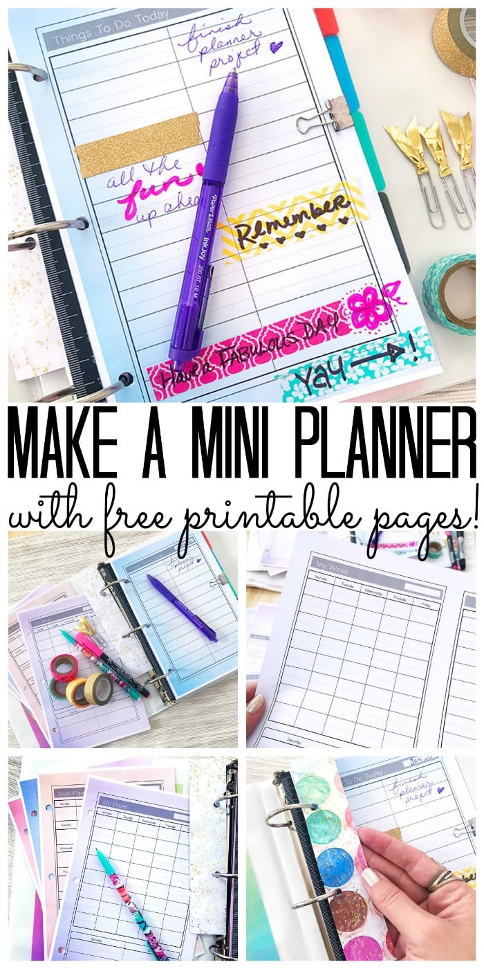 Make Your Own Mini Planner - Angie Holden The Country Chic Cottage with Mini Binder Free Printables