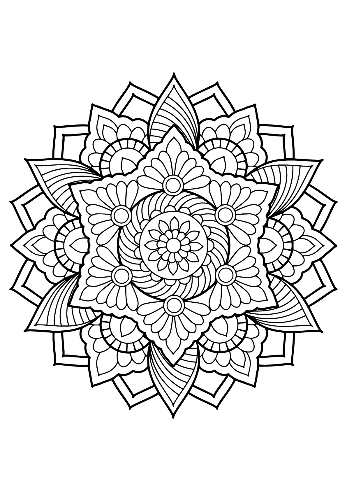 Mandala Aus Kostenlosen Malbüchern Für Erwachsene - 18 - Mandalas with regard to Free Printable Mandalas