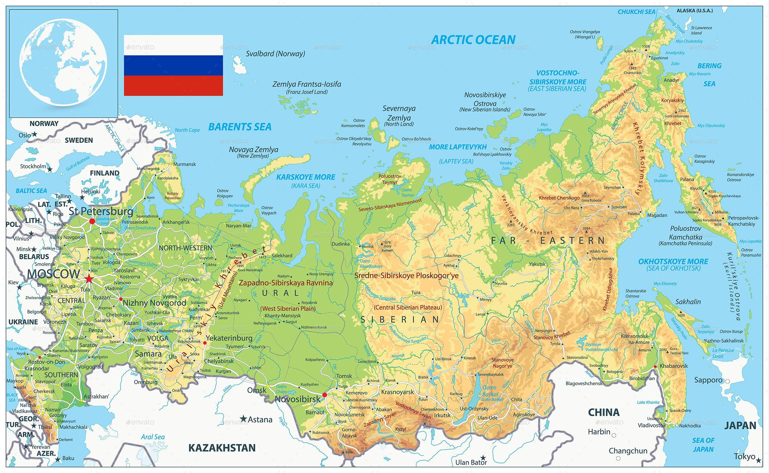 Map Of Russia: Offline Map And Detailed Map Of Russia pertaining to Free Printable Map of Russia