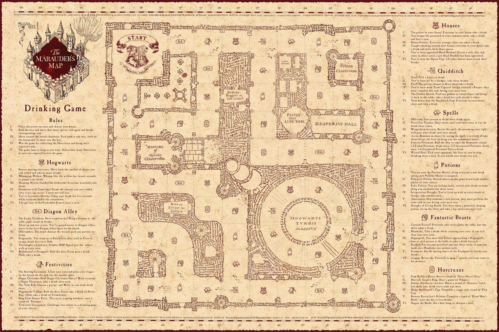 Marauders Map Template for Free Printable Marauders Map