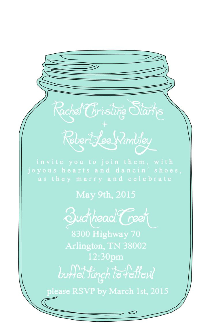 Mason Jar Free Printable Wedding Invitations Templates | Mason Jar pertaining to Free Mason Jar Wedding Invitation Printable Templates