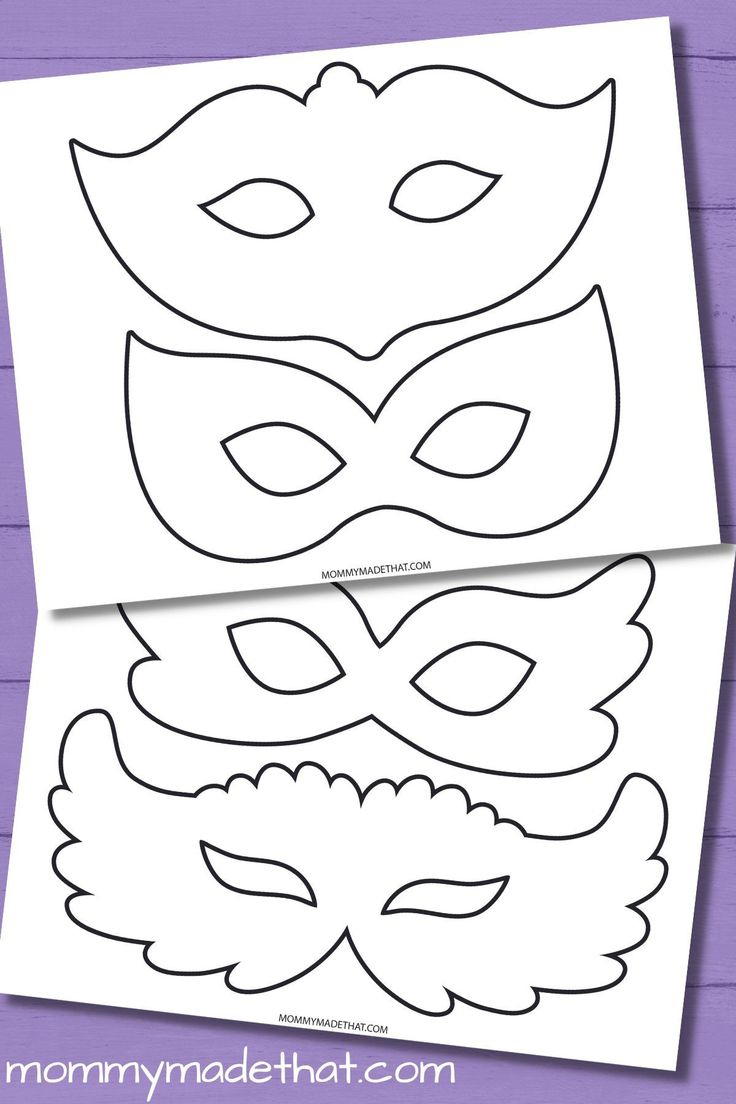 Masquerade And Mardi Gras Mask Templates (Free Printables) | Mardi in Free Printable Paper Masks