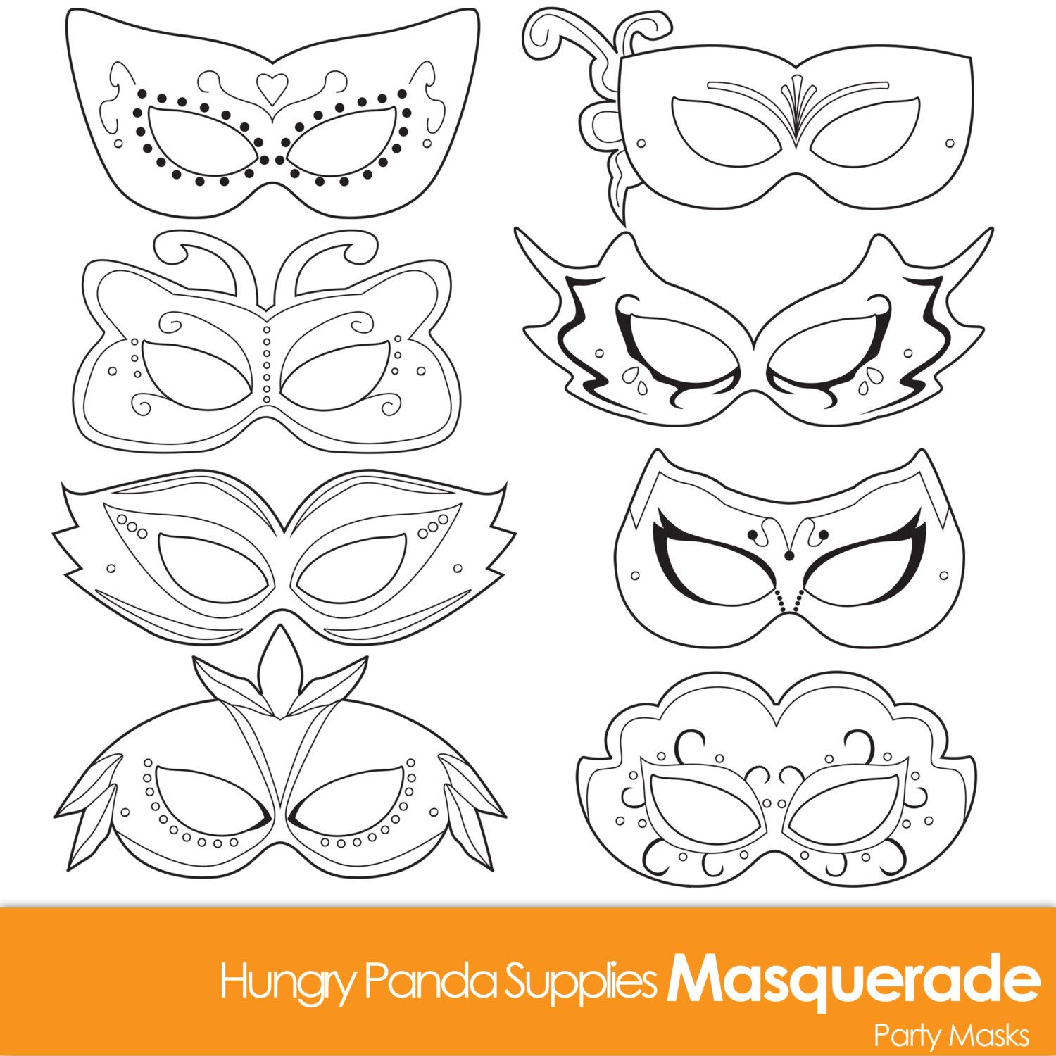 Masquerade Cut Out Printable Mask Template with regard to Free Printable Masquerade Masks