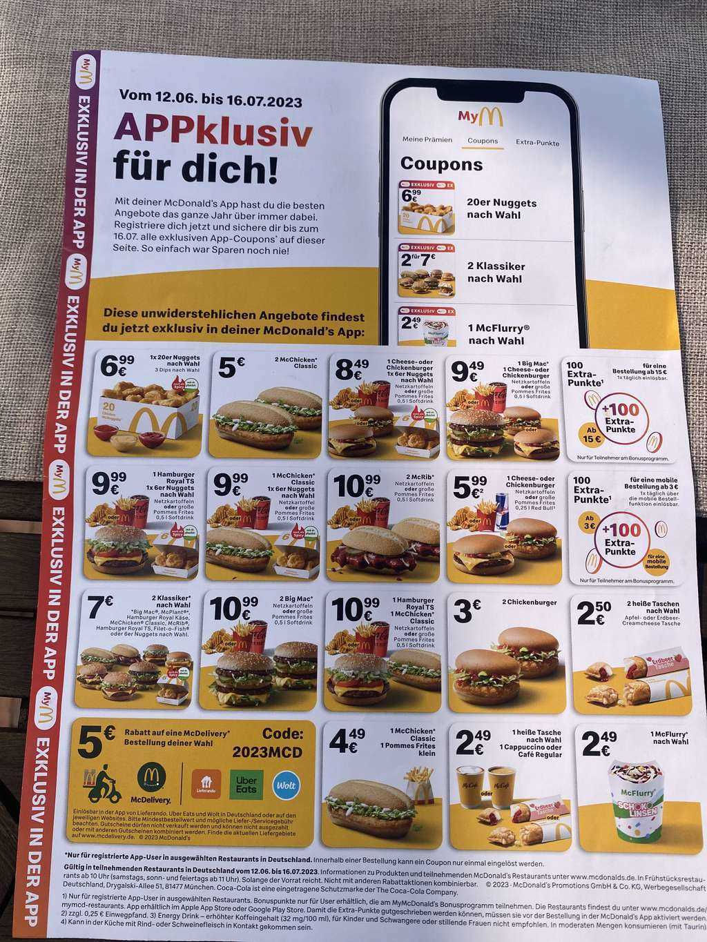 Mcdonalds-Coupons 🍔 Z.b. 22 Chicken Nuggets Für 4,99€ intended for Free Printable Mcdonalds Coupons Online