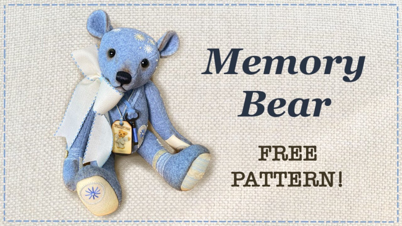 Memory Bear || Patchwork Bear || Free Pattern! || Full Stepstep Tutorial With Lisa Pay pertaining to Memory Bear Sewing Pattern Free Printable