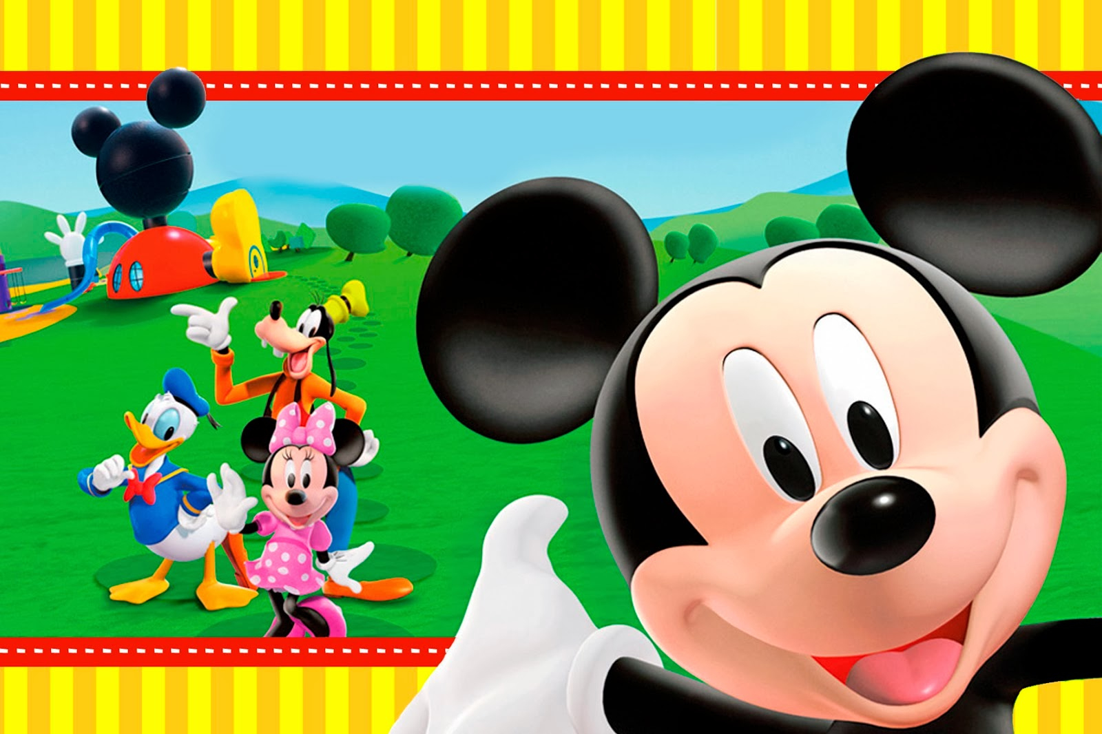 Mickey Clubhouse: Invitations And Party Free Printables. - Oh My with Mickey Mouse Clubhouse Free Printables