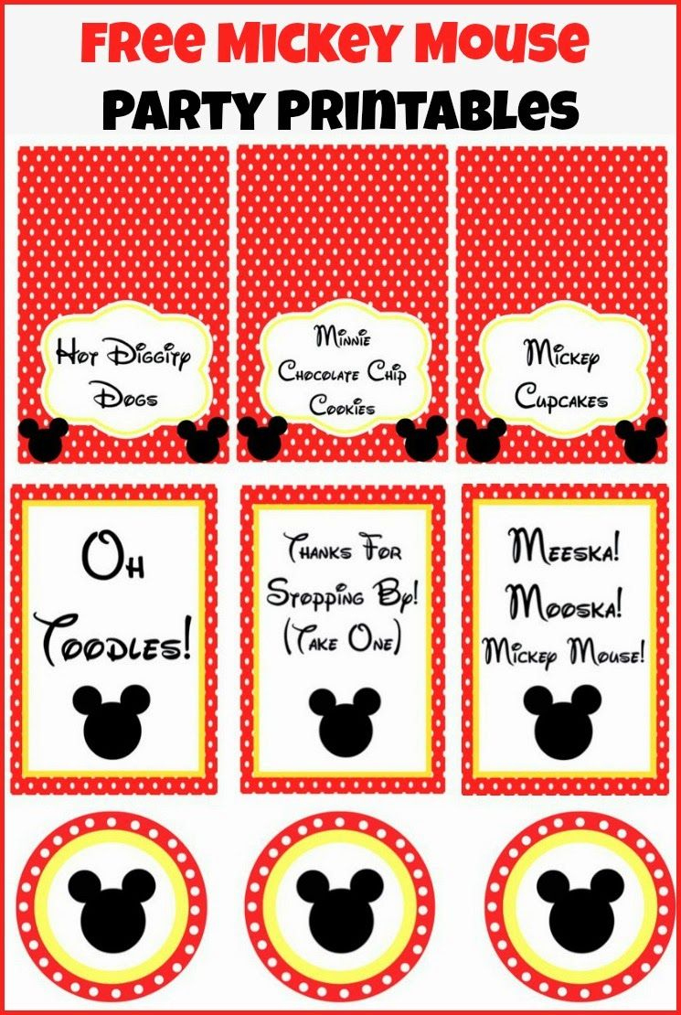 Mickey Mouse Clubhouse Party Ideas &amp;amp; Free Mickey Mouse Printables in Mickey Mouse Clubhouse Free Printables