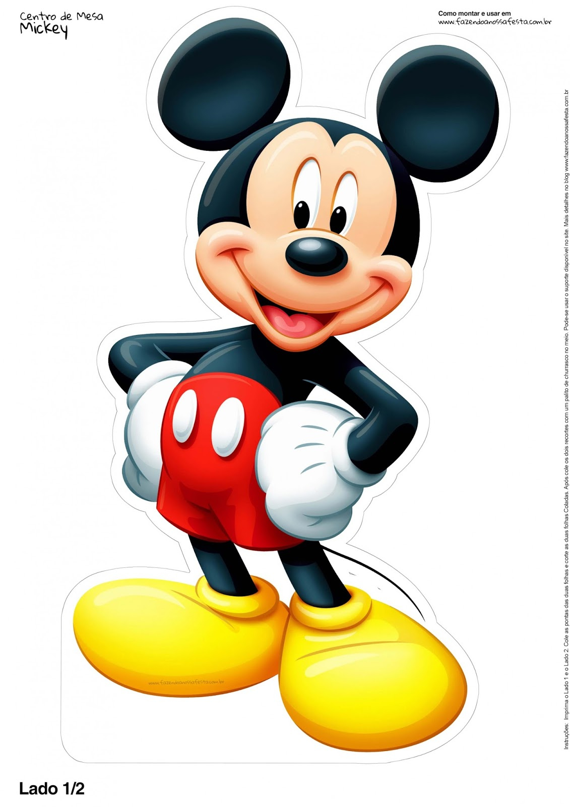 Mickey Mouse: Free Printable Centerpieces. - Oh My Fiesta! In English in Free Printable Mickey Mouse Decorations