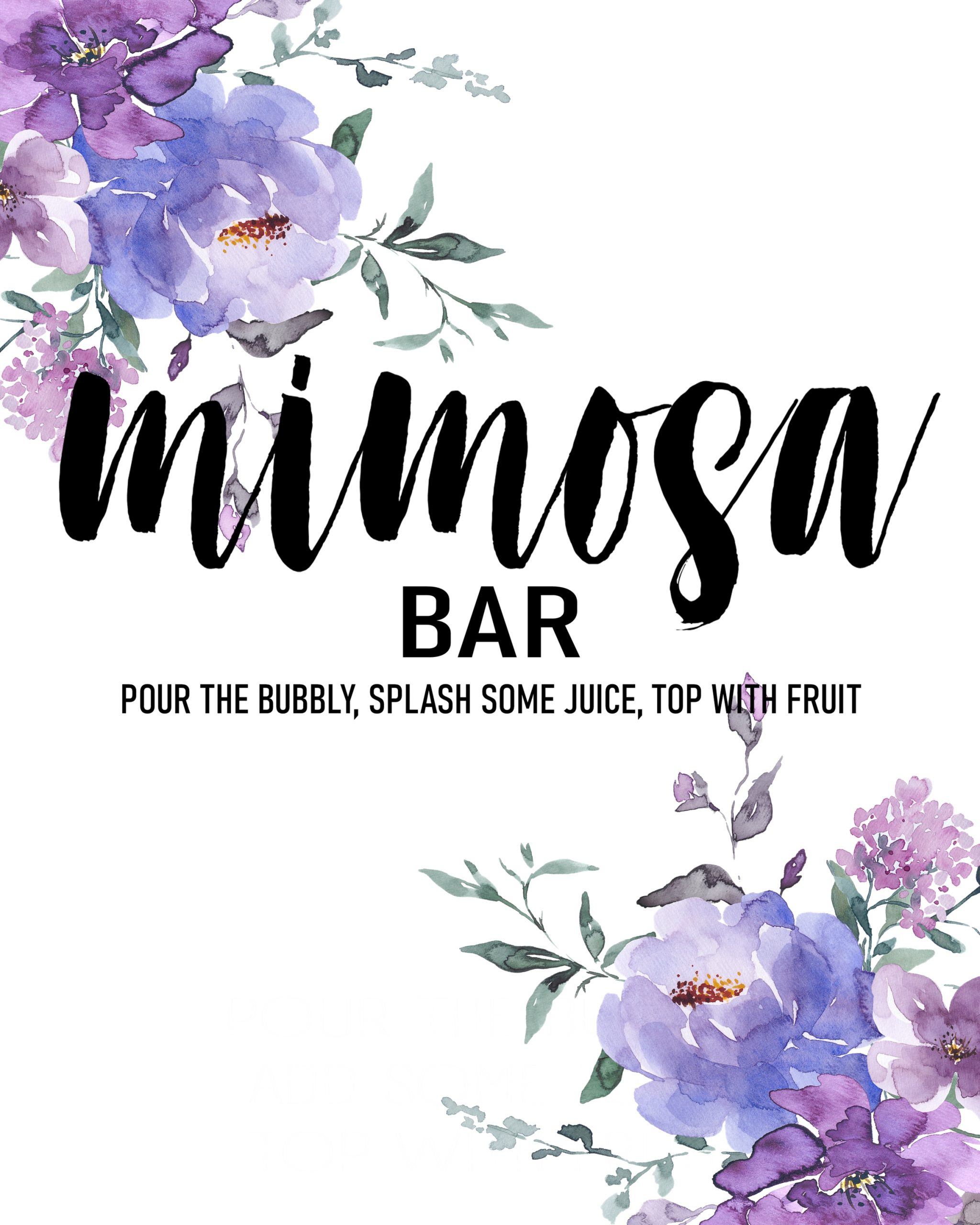 Mimosa Bar Printables - Crisp Collective in Free Printable Mimosa Bar Sign