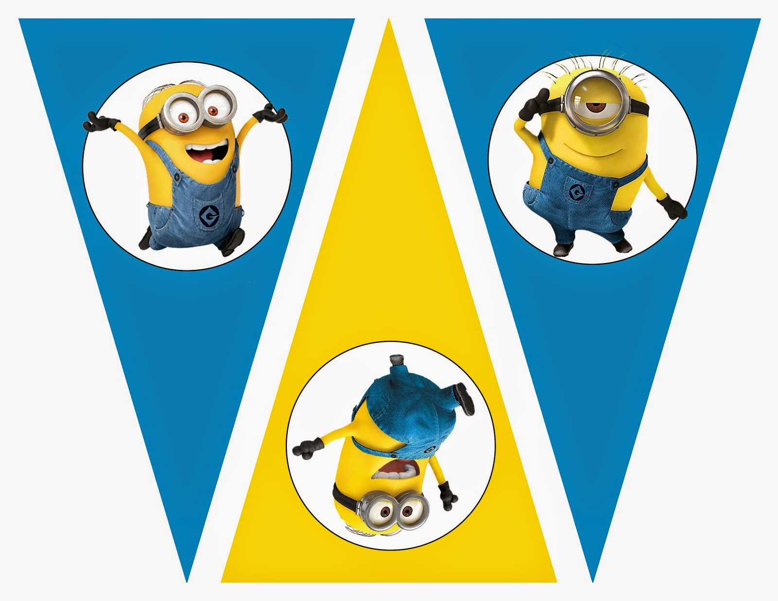 Minions: Free Printable Bunting, Labels And Toppers. - Oh My regarding Free Minion Printables