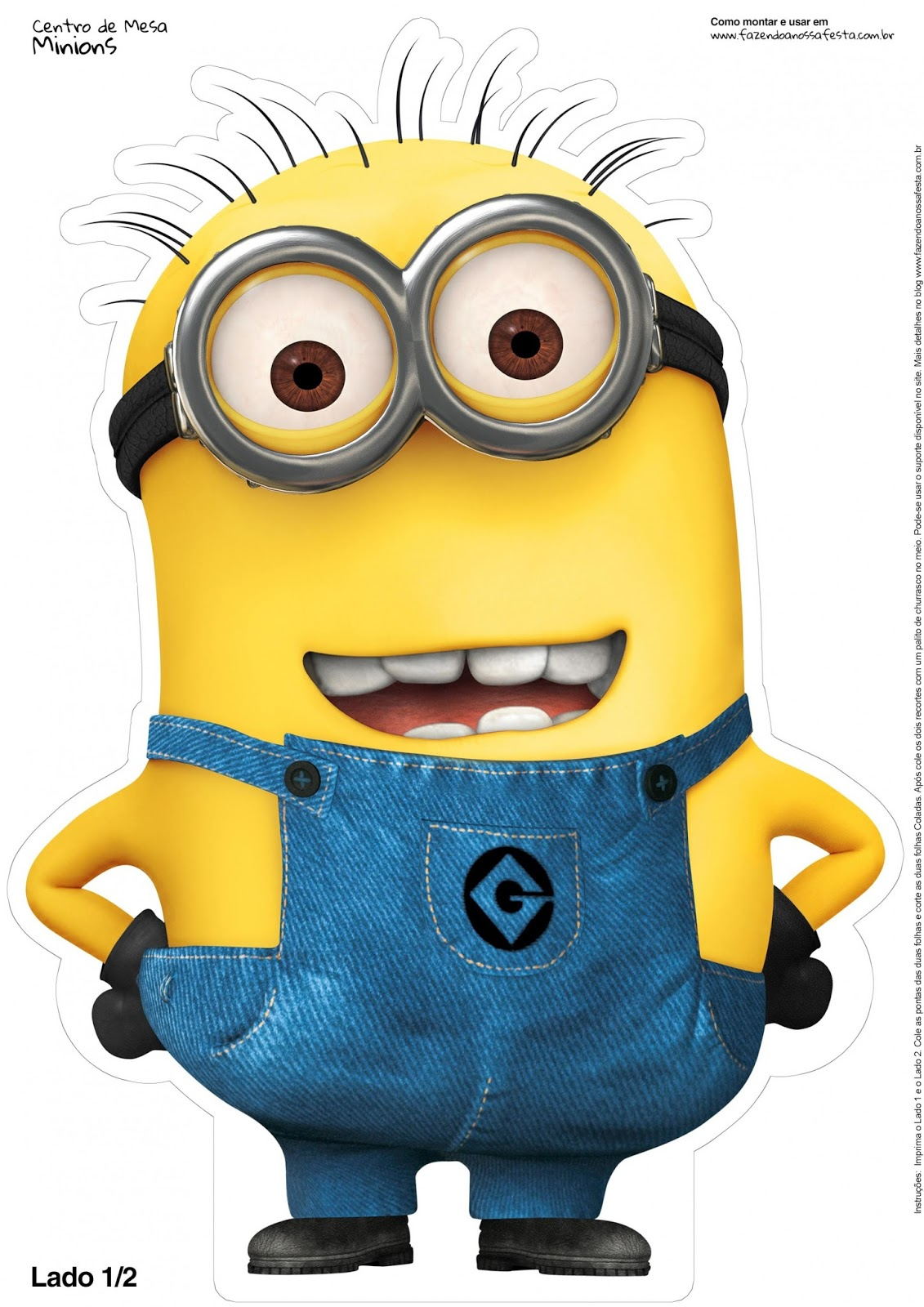 Minions: Free Printable Centerpieces. - Oh My Fiesta! In English pertaining to Free Minion Printables