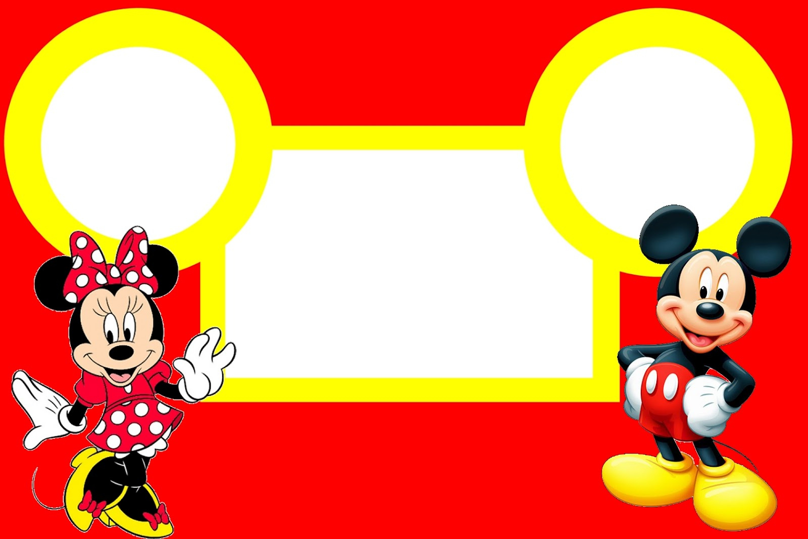 Minnie And Mickey In Red: Free Printable Birthday Invitations in Free Printable Mickey And Minnie Mouse Invitations