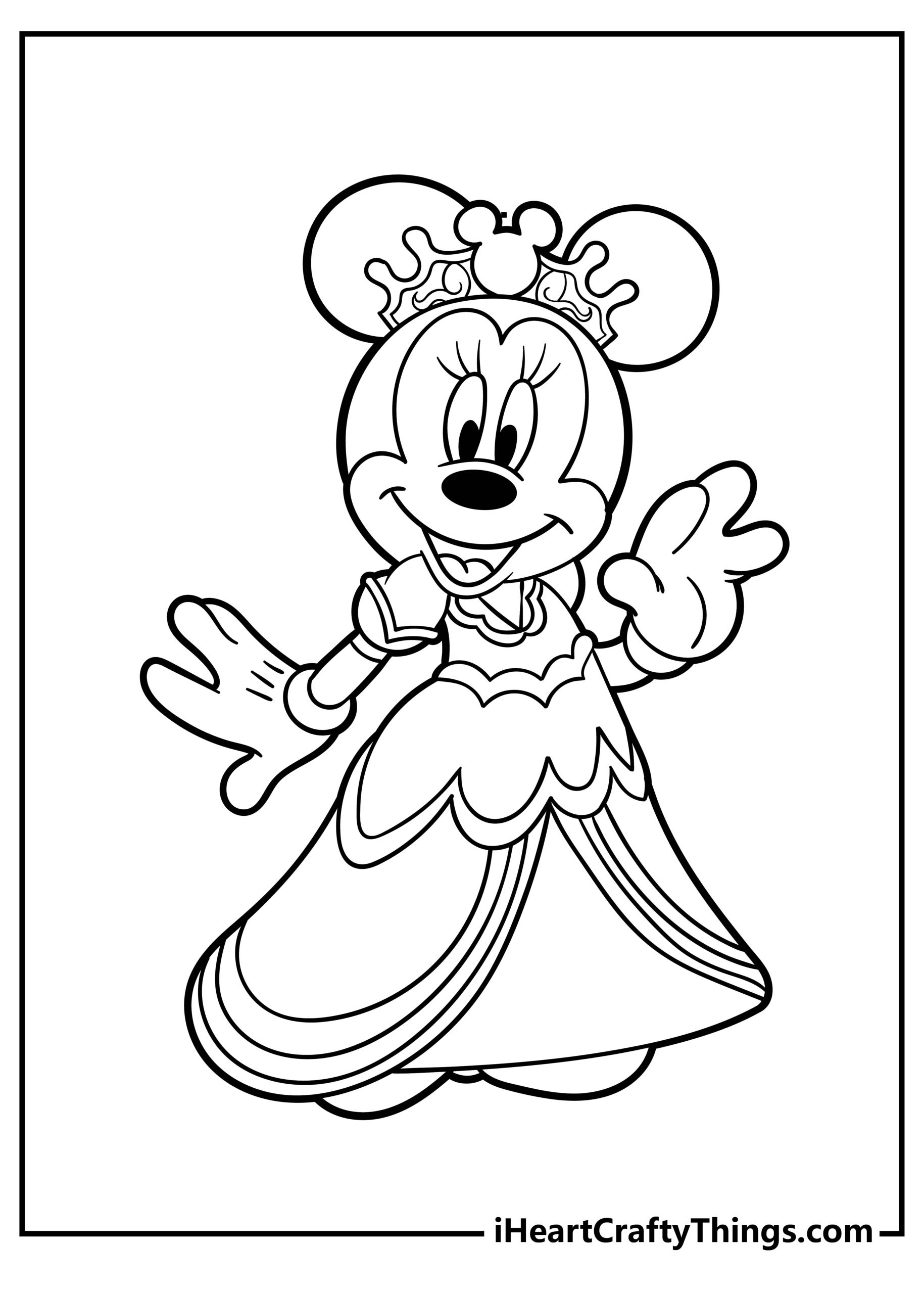 Minnie Mouse Coloring Pages (100% Free Printables) in Free Printable Minnie Mouse Coloring Pages