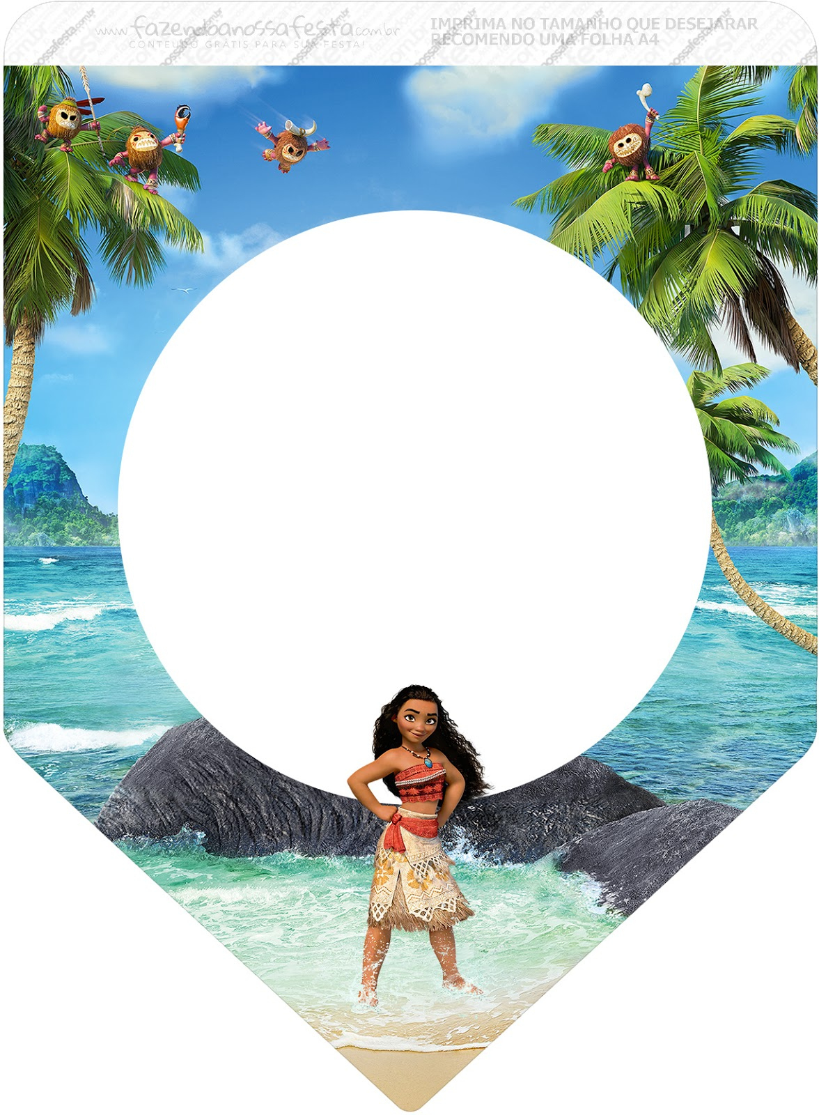 Moana: Free Party Printables. - Oh My Fiesta! In English in Free Printable Moana Banner