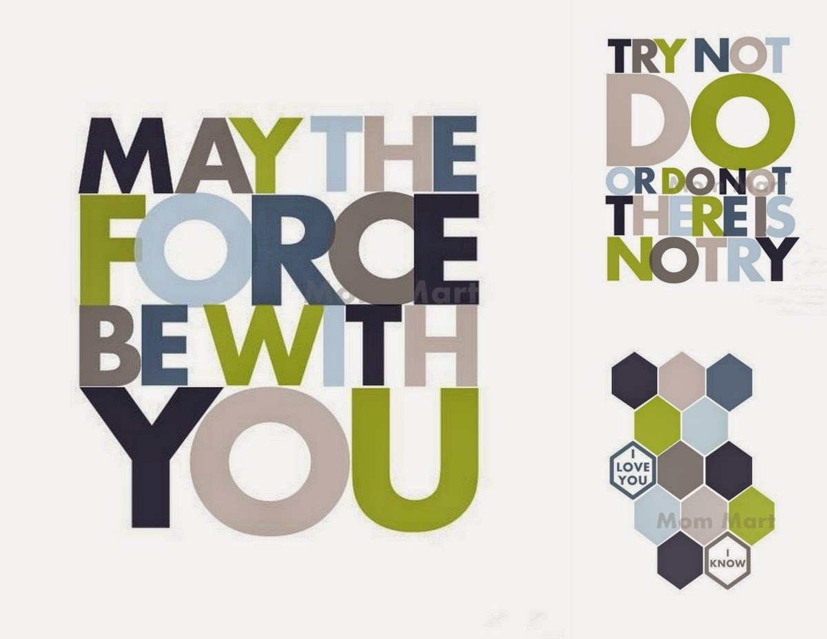 Mom Mart: Star Wars Wall Art Free Printables #Freeprintable within May The Force Be With You Free Printable