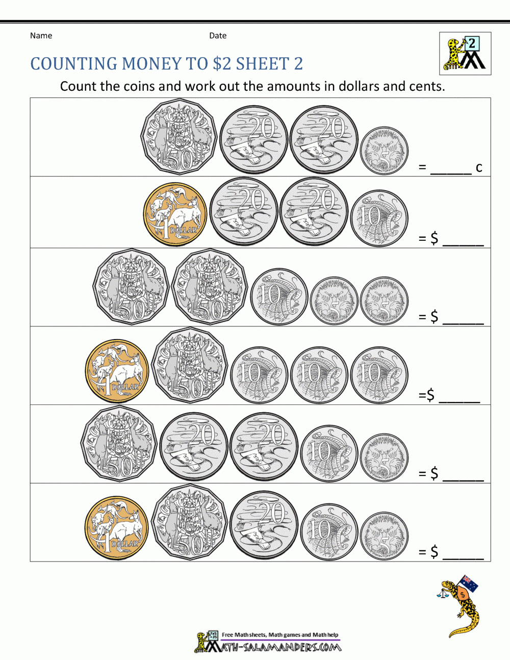 Money Worksheets Australia pertaining to Free Printable Money Worksheets Australia