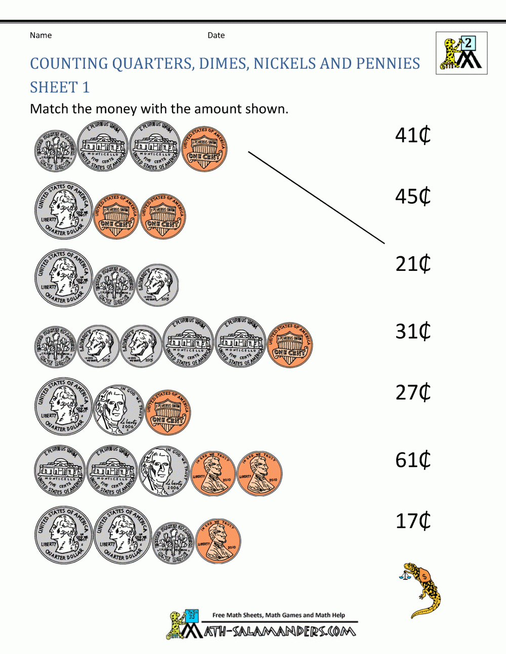 Money Worksheets For 2Nd Grade with Free Printable Counting Money Worksheets for 2nd Grade