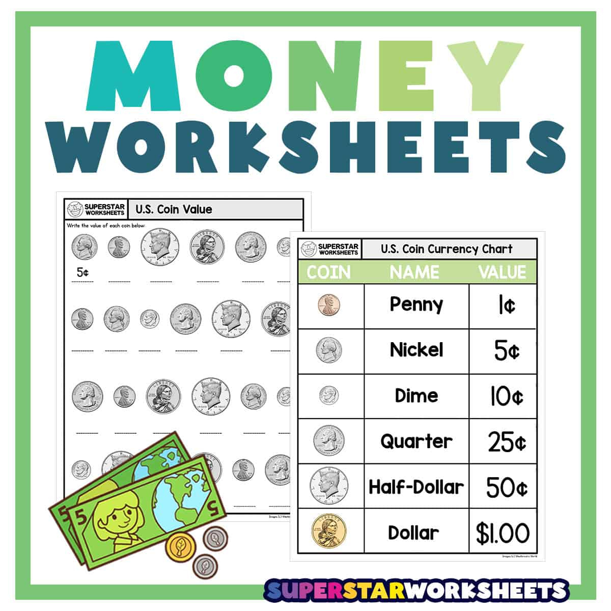 Money Worksheets - Superstar Worksheets with regard to Free Printable Money Worksheets For Kindergarten