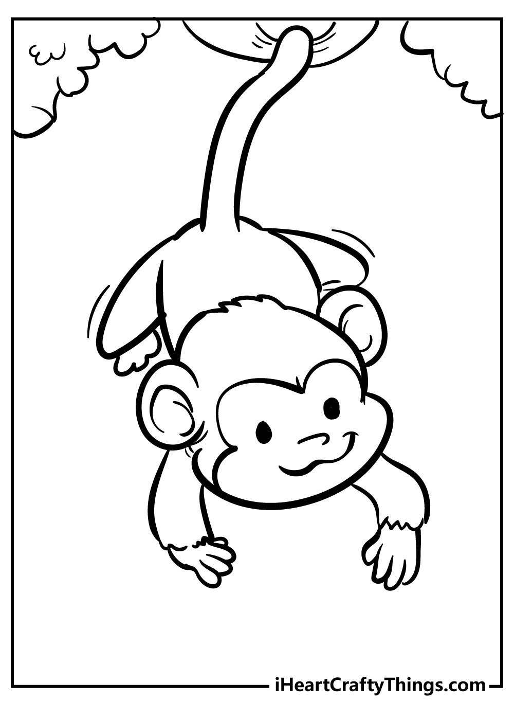 Monkey Coloring Pages (100% Free Printables) in Free Printable Monkey Coloring Pages